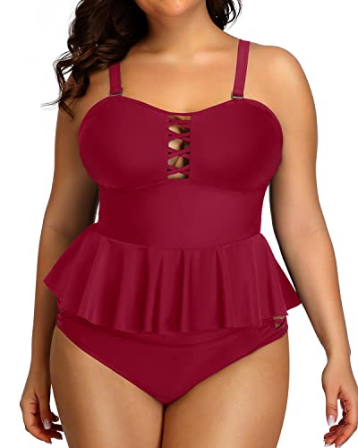 Tummy Control Plus Size Swimwear Plus Size Swimsuits For Women-Neon Pi –  Yonique
