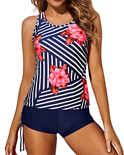 Yonique 3 Piece Tankini Swimsuits for Women Swim Tank Top Bathing