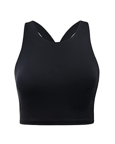 Bathing Suit Top Only High Neck Crop Swim Top Women's Bikini