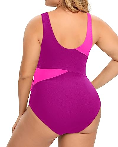 Plus Size Tummy Contral Tie Side Swimwear