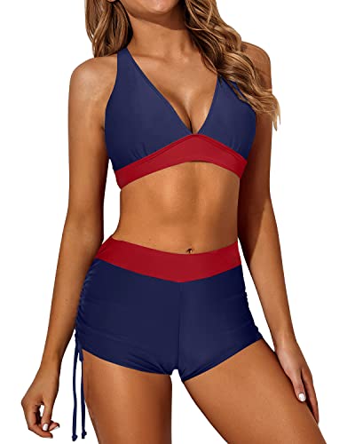 Sporty 3 Piece Tankini Swimsuits for Women Athletic Swimwear