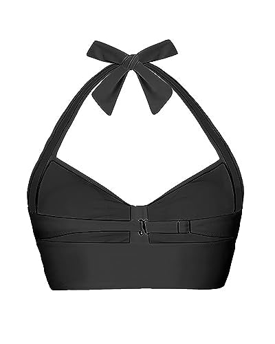 Halter Bikini Tops Retro Swimsuit Tops