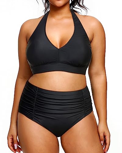 Plus size hotsell halter swimwear