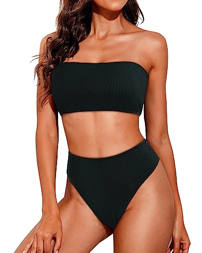 Two-Piece High Waisted Thong Bikini