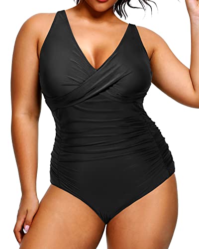 Tummy Control Slimming One Piece Swimsuit for Plus Size Women Stylish Swimwear