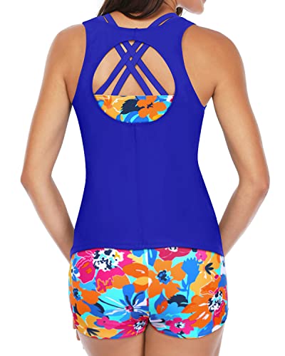 Flattering Swimwear Set Women's Tankini Swimsuits with Boy Shorts