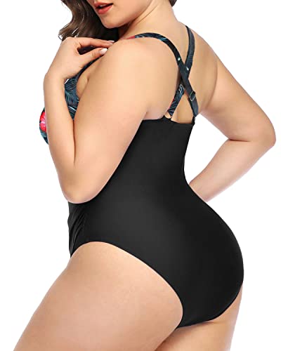 Control Tummy Slimming Bathing Suits Plus Size Women's One Piece Swimsuit