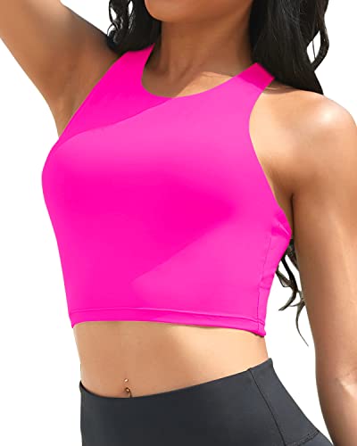 High Neck Bikini Top Women's Swim Top Only Crop Bathing Suit