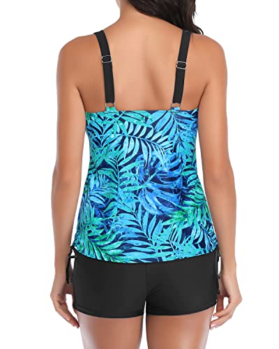 Slimming Athletic Tankini Swimsuits Women's Two Piece Bathing Suits Swimwear