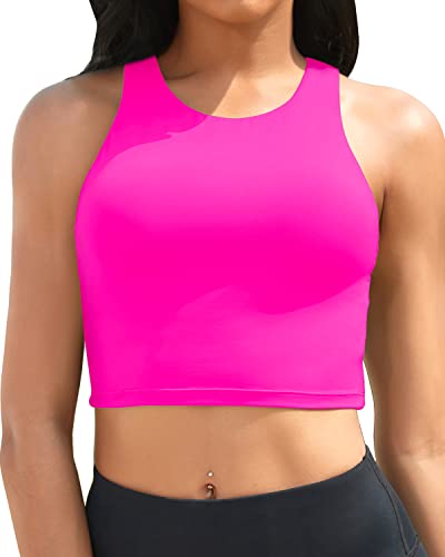 High Neck Bikini Top Women's Swim Top Only Crop Bathing Suit