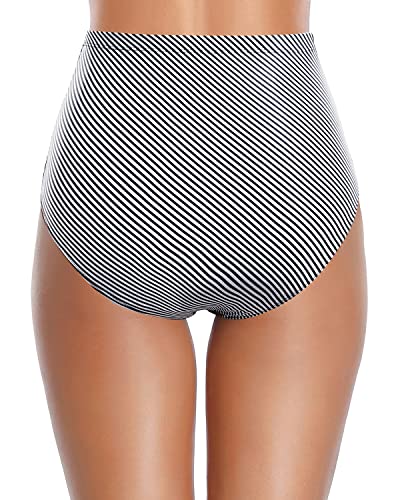 Ruched Full Coverage High Waisted Swimsuit Bottom Women's Bikini Bottom