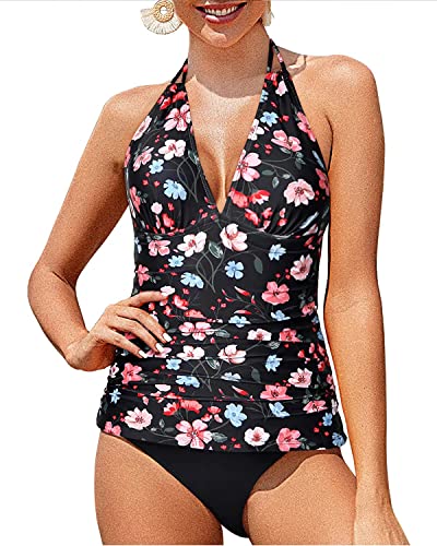 Tummy Control Two Piece Swimsuits Plus Size Tankini