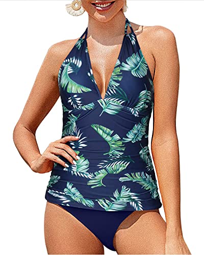 Two Piece Tummy Control Tankini Plus Size Swimwear