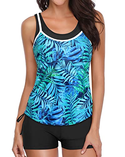 Slimming Athletic Tankini Swimsuits Women's Two Piece Bathing Suits Swimwear