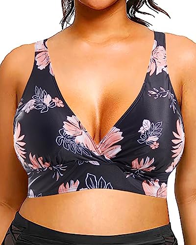 Full Coverage Sport Bra Large Bust Swim Top