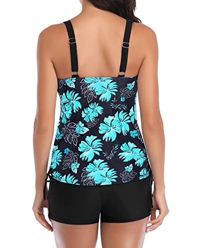 Stylish Two Piece Swimwear Slimming Athletic Tankini Swimsuits for Women