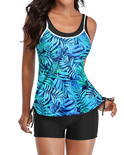 Slimming Athletic Tankini Swimsuits Women's Two Piece Bathing Suits Swimwear