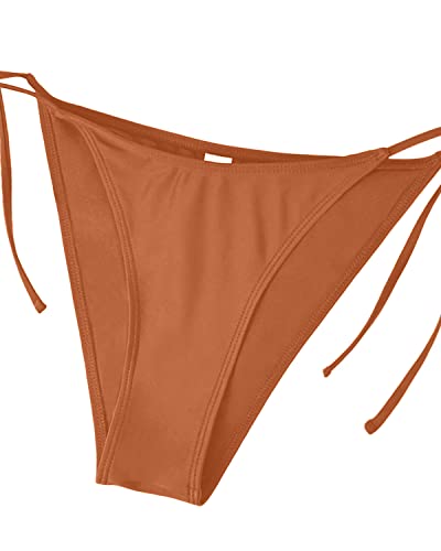 Sexy Halter Triangle Bikini Set Sarong Cover Up-Brown