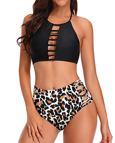 2 Piece Plus Size Bikini High Waisted Swimsuits Tummy Control