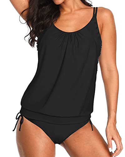 Layered blouson best sale tankini top